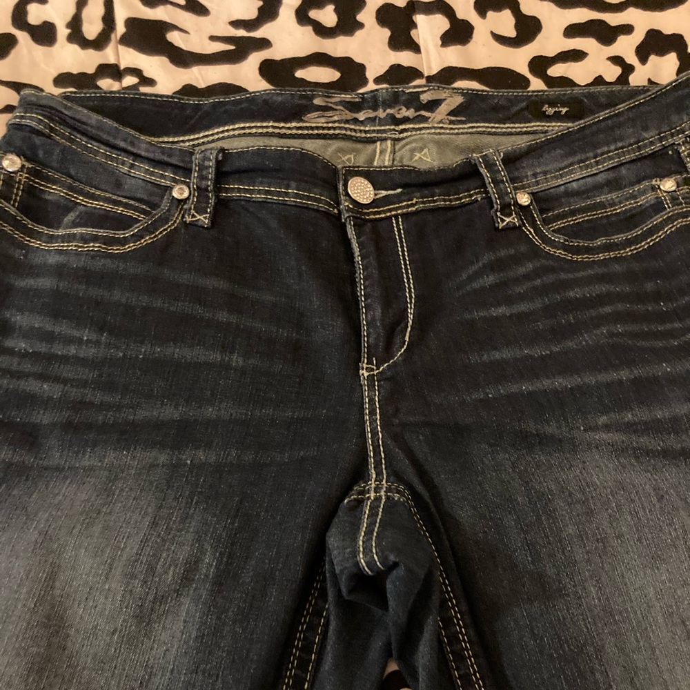 Plus size women diamond pocket jeans